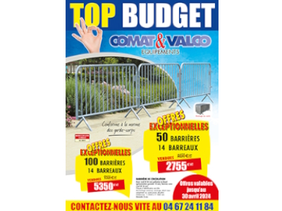 promotion comat et valco top budget